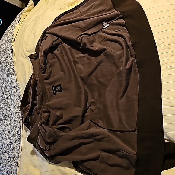 Brown Calvin Klein Velour Hoodie Jacket - Picture 10 of 11